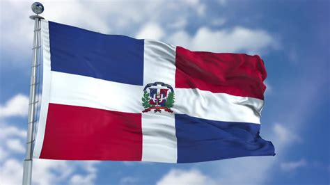 The dominican republic is the only country in the world to image the holy bible on its national flag. Dominican Republic Flag Animation - Stock Motion Graphics ...