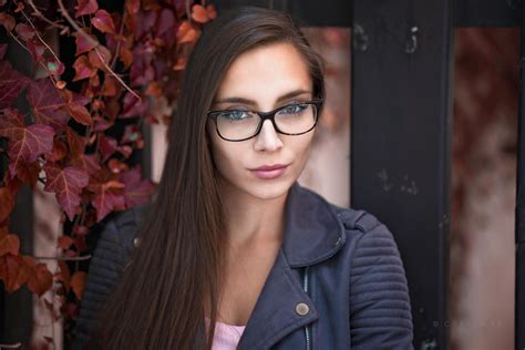 model woman long hair brunette glasses girl wallpaper coolwallpapers me