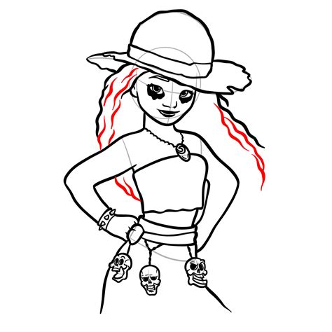 How To Draw Halloween Moana As A Straw Hat Pirate