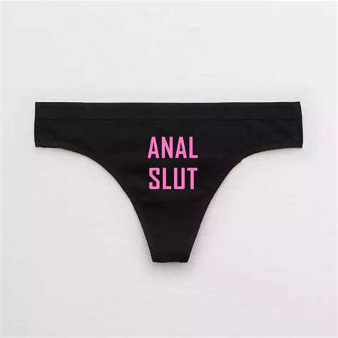 Anal Slut Thong Anal Sex Queen Panties Cum Slut Whore Butt Etsy Canada