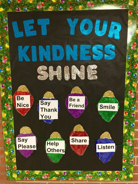 Winter School Nurse Bulletin Board Let Your Kindness Shine Kindness