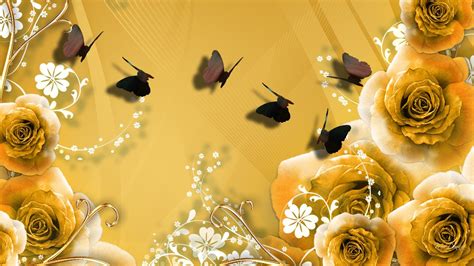 Rose gold desktop wallpapers top free rose gold desktop. Golden Rose HD Wallpaper 34605 - Baltana