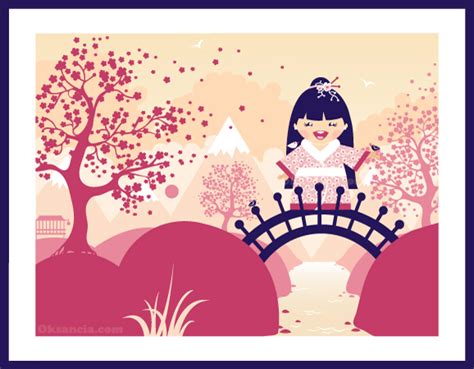 Japanese Garden Vector Illustrations Series on Behance
