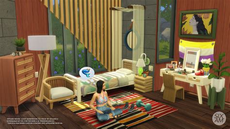Stylish Wood Cozy Guestroom Cc Pack For The Sims 4 Sixam Cc Spaceship