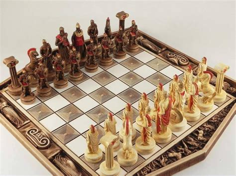 Ceramic Handmade Chess Set Greek Gods Of Olympus Etsy Chess Board