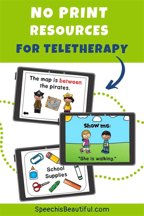 No Print Resources For Teletherapy Speech Therapy Speech Is Beautiful