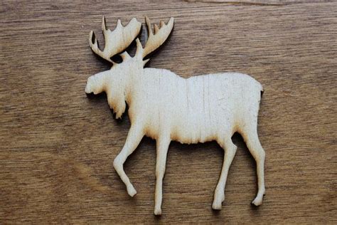 Large Moose Wooden Cutouts Shapes For Projects Or Other Use Wood