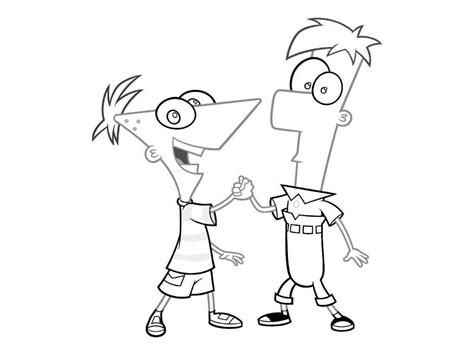 Dibujos De Phineas Y Ferb Para Colorear Wonder Day Com