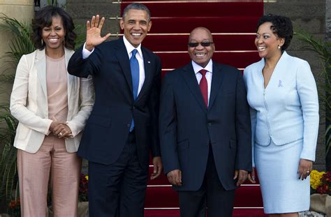 President zuma's comments about this crazy world. The Obamas stood beside South African President Jacob Zuma ...