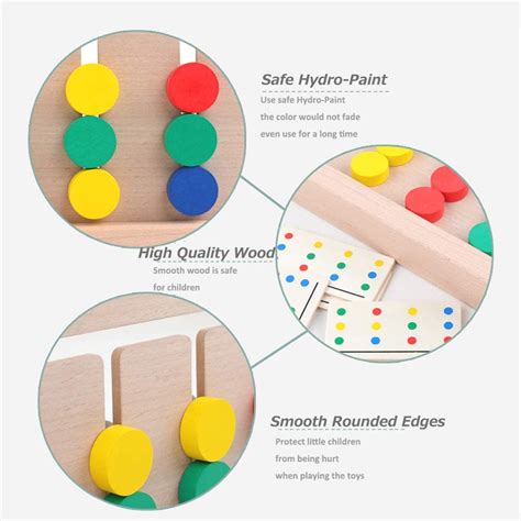 4 Colors Game Wooden Toy Stacker Developmental Sorting Boys Girls Counting Pieces Game Sorting
