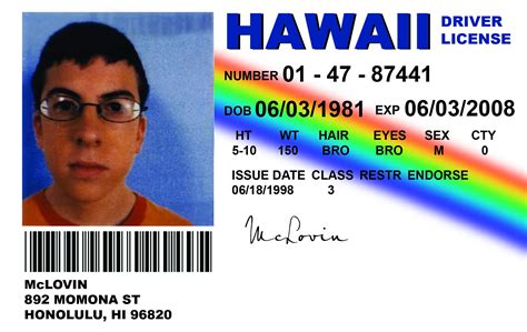 Buy Alg Id Cards® Superbad Mclovin Id Card Novelty Driving License Id