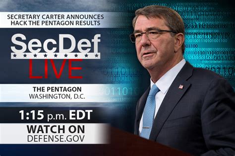 Carter Speaks At Hack The Pentagon Event