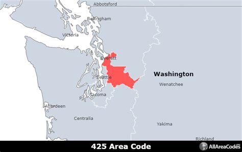 425 Area Code Location Map Time Zone And Phone Lookup