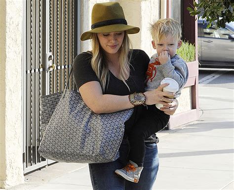 Hilary Duff Uses Goyard As A Baby Bag Purseblog