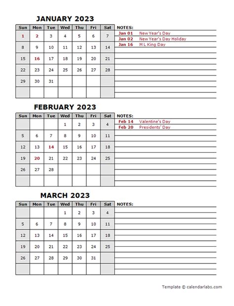 2nd Quarter 2023 Printable Template Calendar