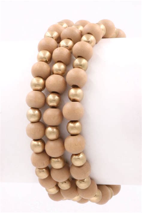 Nude Assorted Bead Bracelet Set Bracelets