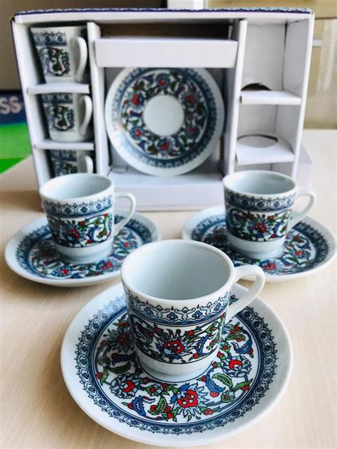 Turkish Coffee Cup For 6 Person 6 X Coffee Cups And Saucers Fast