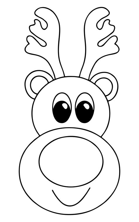 Free Printable Reindeer Template Printable World Holiday