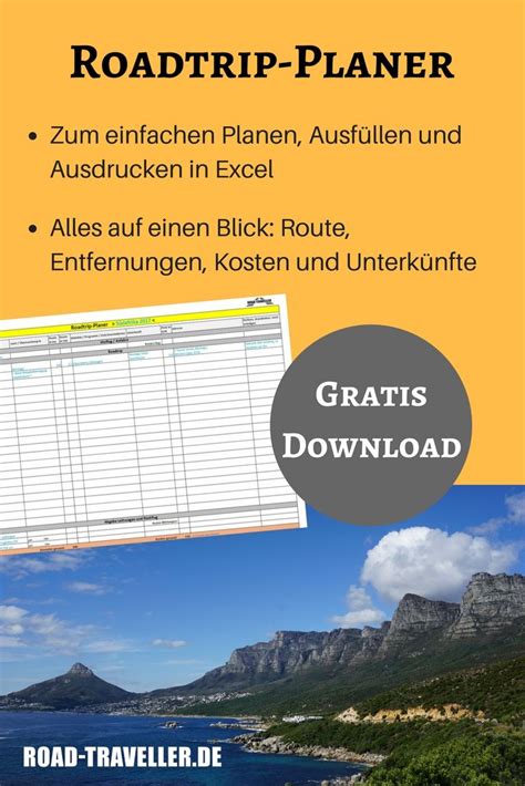 Reiseplanung Einfach Roadtrip Planer Zum Download • Road Traveller Reisen Reiseplanung