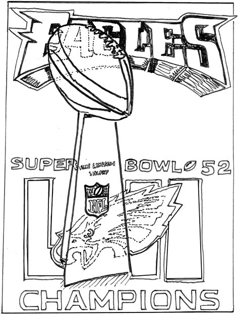 Super Bowl Trophy Coloring Page Coloring Pages