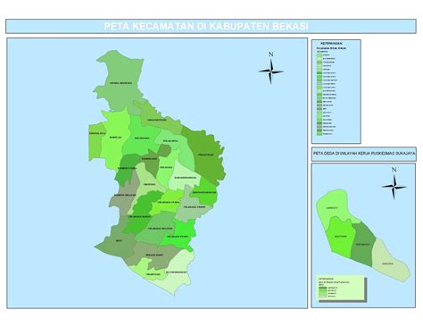 Peta Wilayah Kabupaten Dan Wilayah Kerja Puskesmas Sukajaya