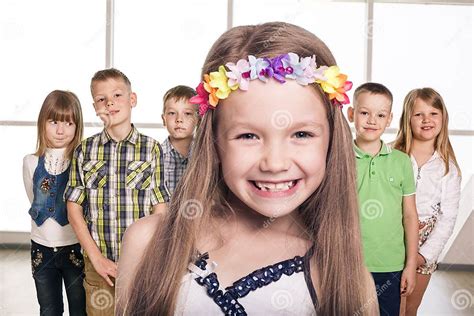 Group Of Smiling Kids Stock Photo Image Of Background 66003166