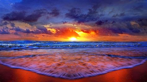 Wallpaper Beach Sunset