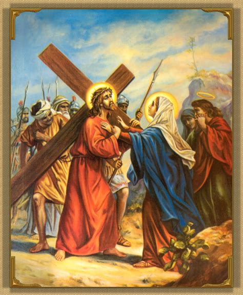 Daily Catholic Devotions The Fourth Station Jesus Meets His Afflicted