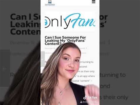 Can You Sue Someone For Leaking Your Onlyfans Content Pornredit