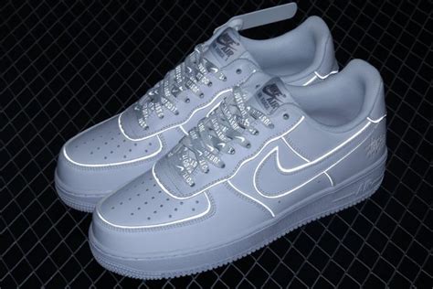 Stussy X Nike Air Force 1 Low Reflective White Silver
