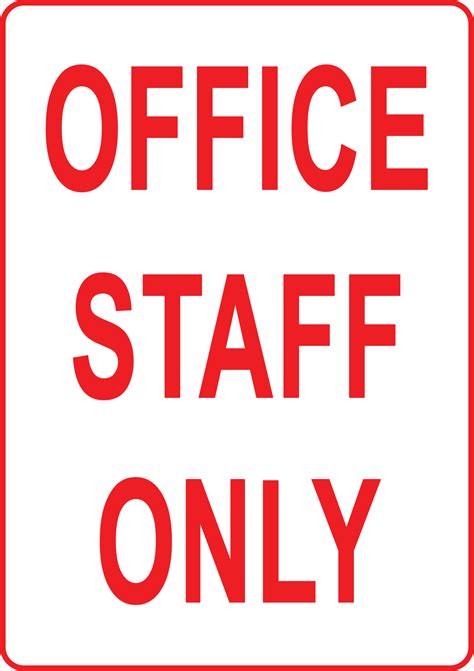 Only Staff Permitted Sign - Create Signs
