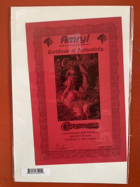Cavewoman Red Menace Special Edition Budd Root Cover 2009 Coa Ebay