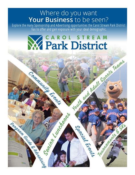 Sponsorship Kit 2016 Carol Stream Park District By Carol Stream Park