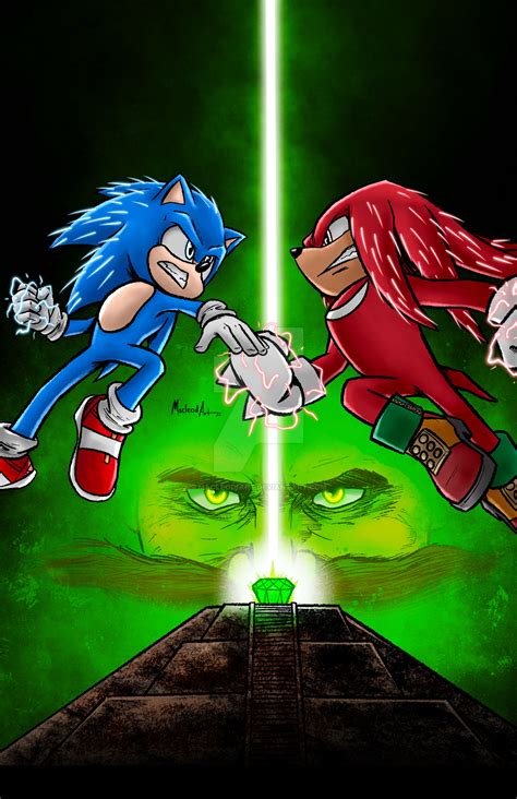 Sonic Vs Knuckles By Macleod Art On Deviantart