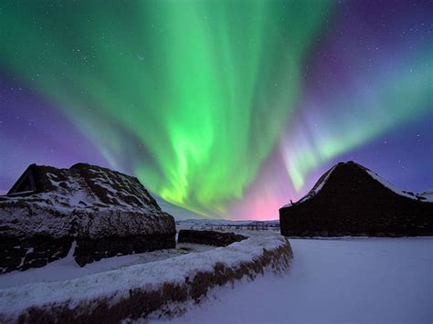 Northern Lights Aurora Borealis As Seen From Iceland Freeyork