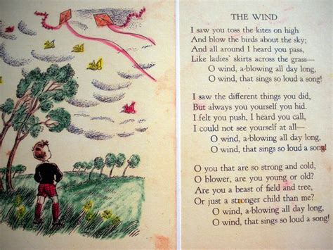 The Wind By Robert Louis Stevenson Childrens Poetry Poems Book
