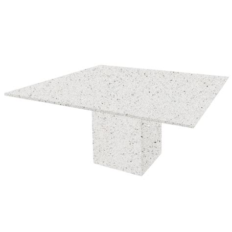 White Starlight Small Square Quartz Dining Table