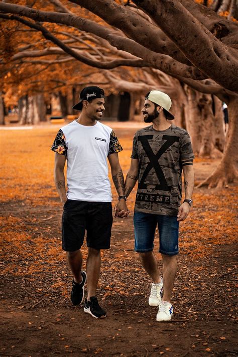 Hd Wallpaper Two Men Holding Hands Love People Togetherness Trees