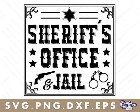 VIntage Sheriff's Office Sign | Western Svg | Jail Svg By Crafty Mama
