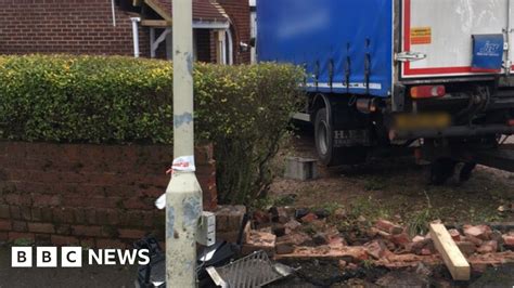 Lorry Driver Crashes Into Side Of Halesowen House