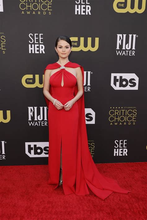 Selena Gomezs Red Dress At The Critics Choice Awards 2022 Popsugar