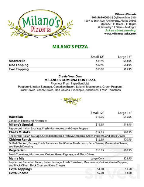 Kavas Anchorage Muldoon Menu