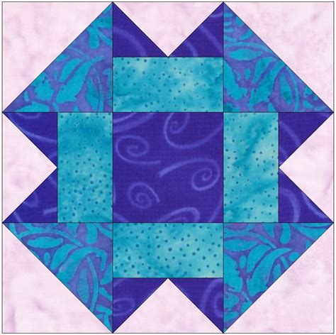 Folded Corners Quilt Inch Paper Foundation Quilting Block Pattern