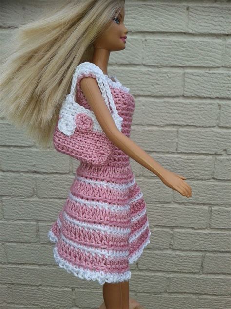 Lyn S Dolls Clothes Barbie Crochet Dresses And Bag Barbie Clothes Patterns Crochet Barbie