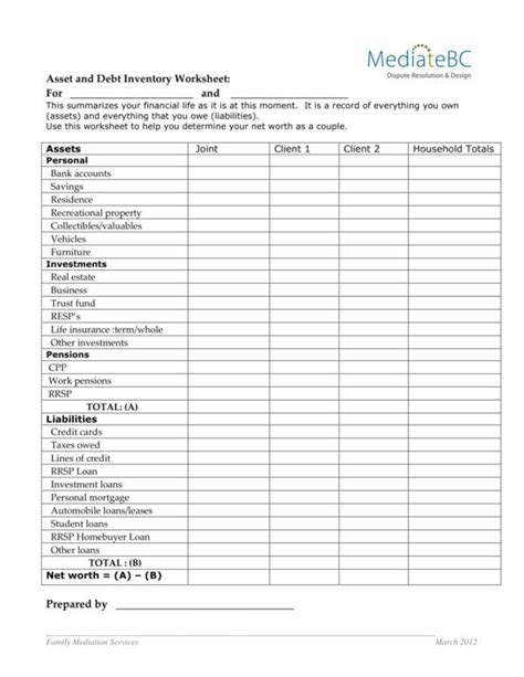 Free 23 Asset Worksheet Templates In Pdf Excel