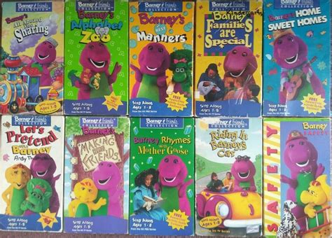 Vintage Barney And Friends Vhs Collection Riding In Barney S Car