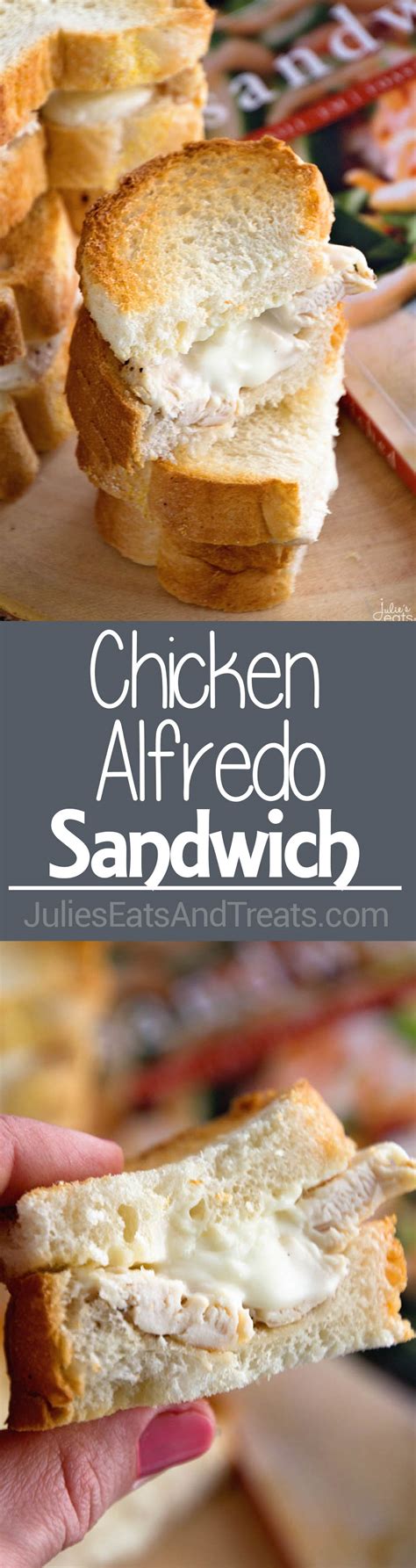Chicken Alfredo Sandwich Recipe ~ Delicious Seasoned Chicken Smothered