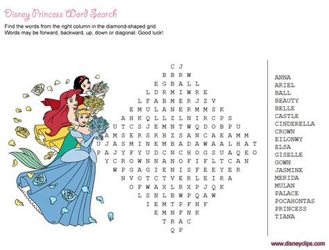 Disney Word Search Best Coloring Pages For Kids Word Puzzles For Free