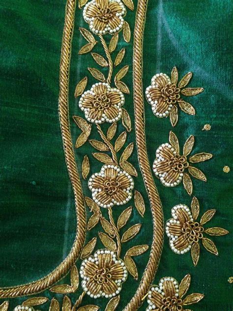 Indian Embroidery Gold Work Embroidery Handwork Embroidery Design