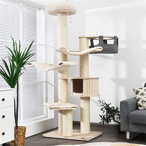 Buy Tangkula Modern Cat Tree Multi Level Large Cat Tower Wcat Condo